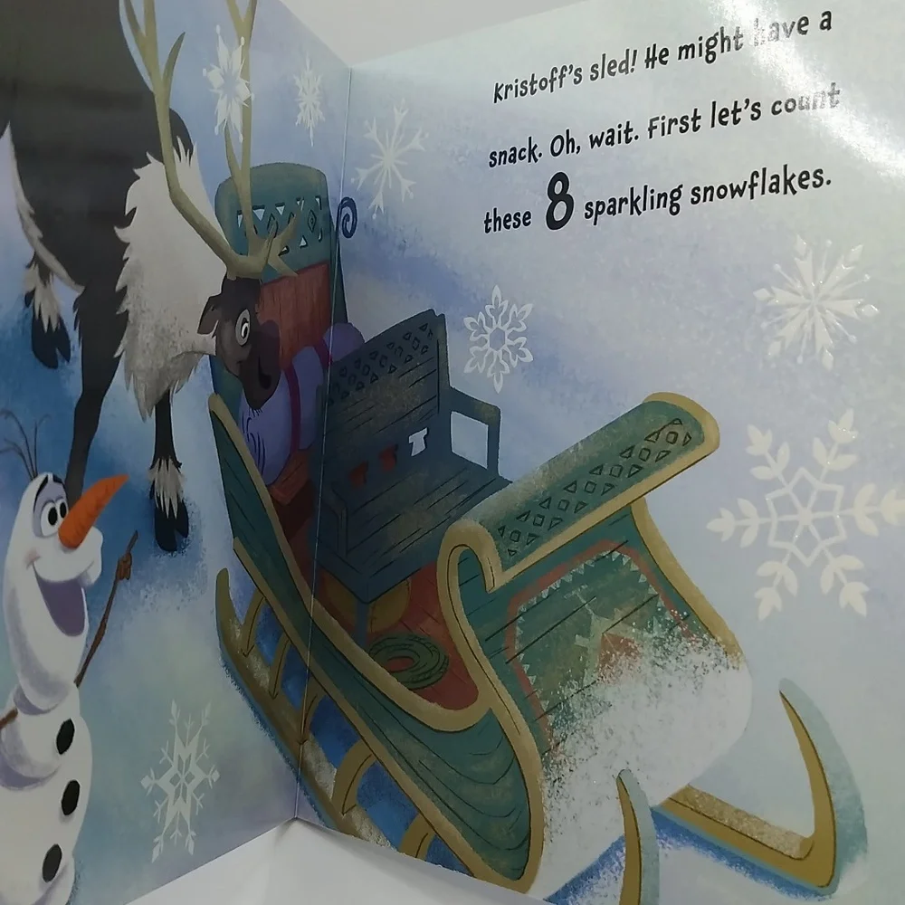 Disney Frozen Olaf's 1-2-3 Counting Board Book 2013 Winter Christmas Early Read - Picture 9 of 14